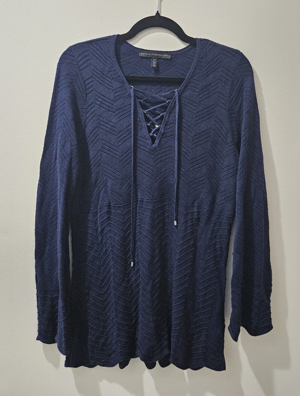 White House Black Market Sweater, Size Petite Large, Good Condition, Navy